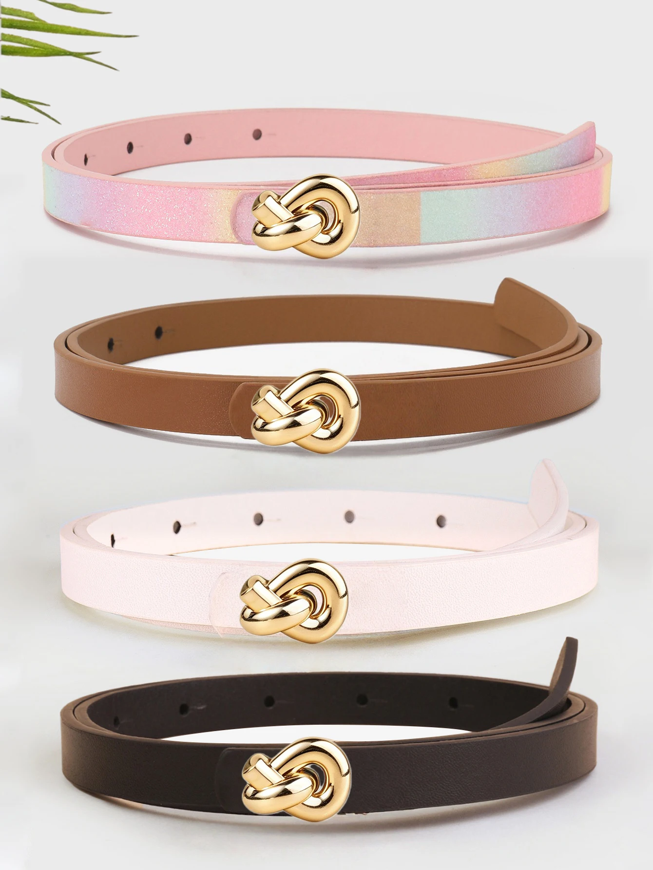 4PCS combination ladies new fashion belt, high grade PU belt, jeans dress decorative belt.
