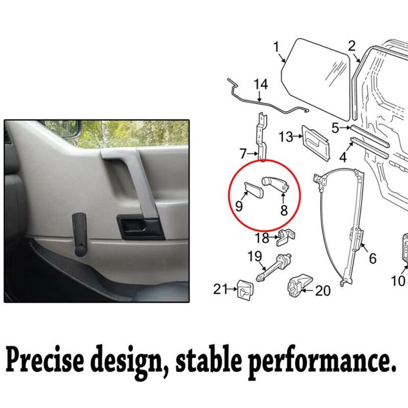 Window Winder Crank Handle Regulator Cover 357837581 For T4 1990-1994 Transporter Carrado 1984-1992 Passat 1982-1992