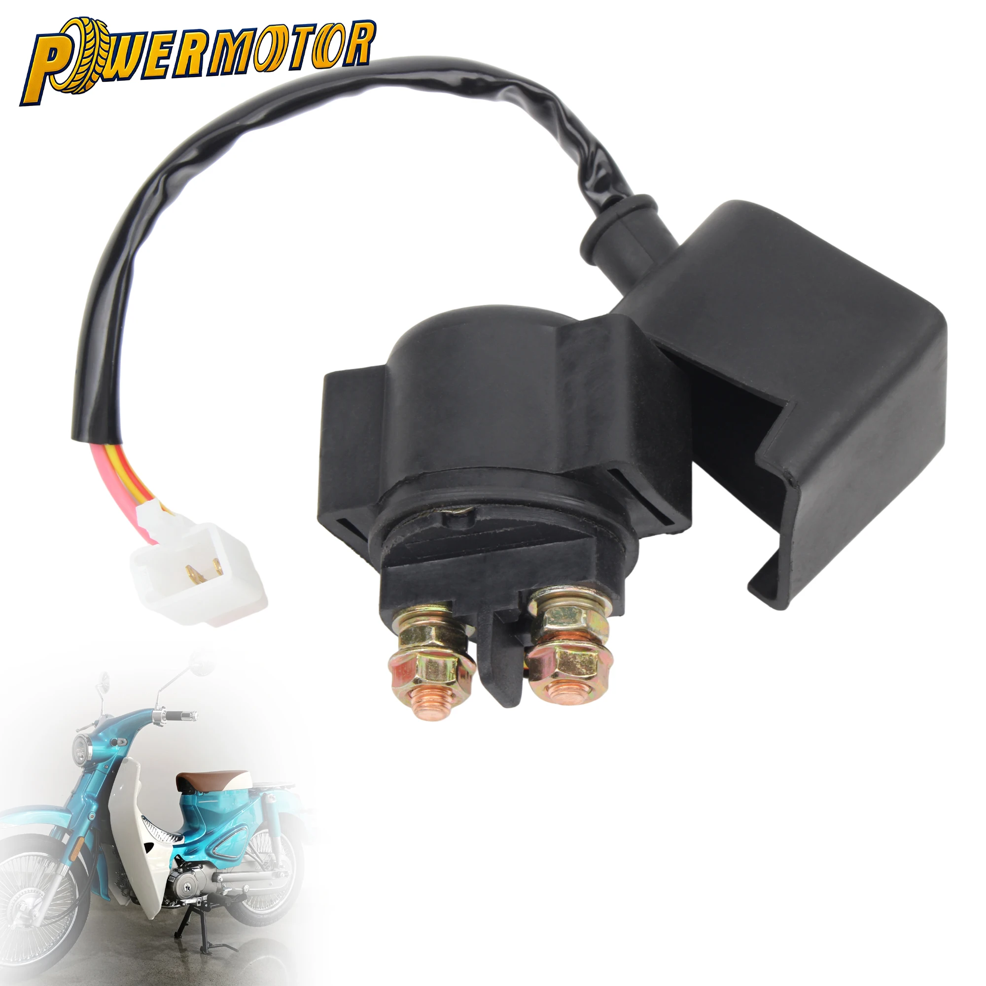

2 Pin 12V Starter Solenoid Relay Electrical Starter For GY6 50-250cc ATV Go Kart Scooter Moped Motorcycle Accessories 1PZ75XO90C