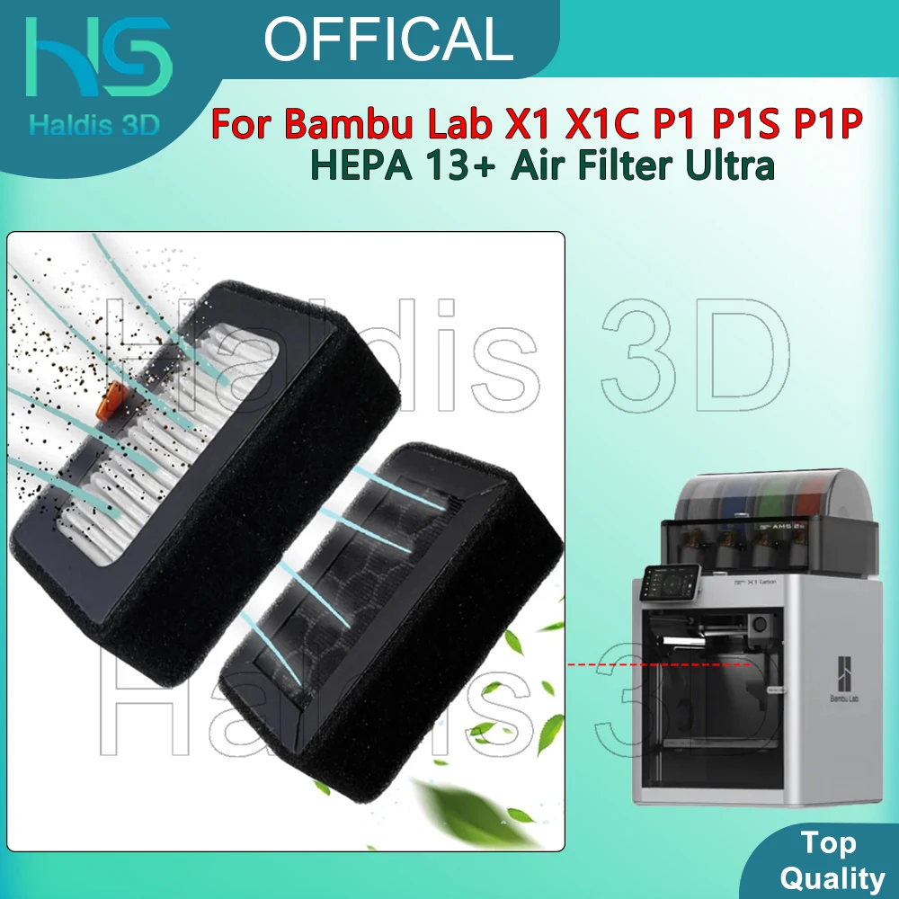 For Bambu Lab HEPA 13+ Air Filter Activated Carbon Combo Air Filter Ultra For X1 X1C P1 P1P PIS 3D Printers Replacement Parts