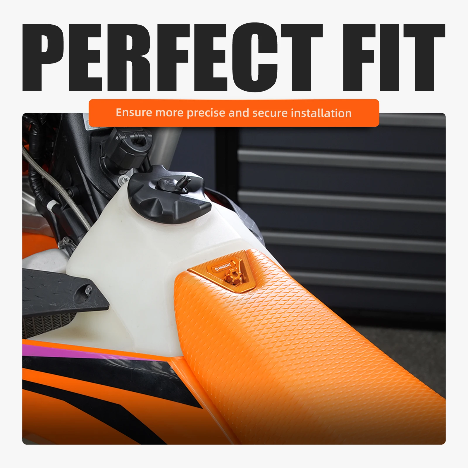 Sattelhalterung & Schnellspann-Sattelbolzen-Set für KTM EXC 300 EXC-F 350 SX 125 SXF 450 XCF XCW XCF-W XW-F 2024-2026 Aluminium – Detail 8