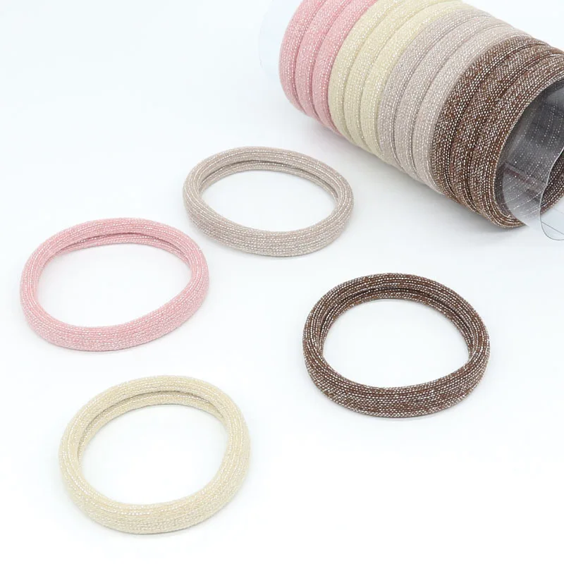 Fashion Hair Scrunchies 12-Pack Korean Style Terry Elastic Bands Casual Ponytail Accessories Color Choices