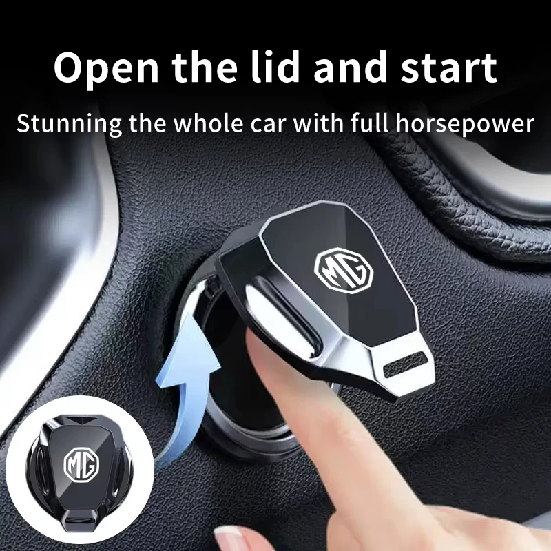 Car One-Touch Start Button Cover Metal Push Start Protector Accessories For MG 3 5 6 7 ZS HS GS GT Hector RX5 RX8 Interior Parts