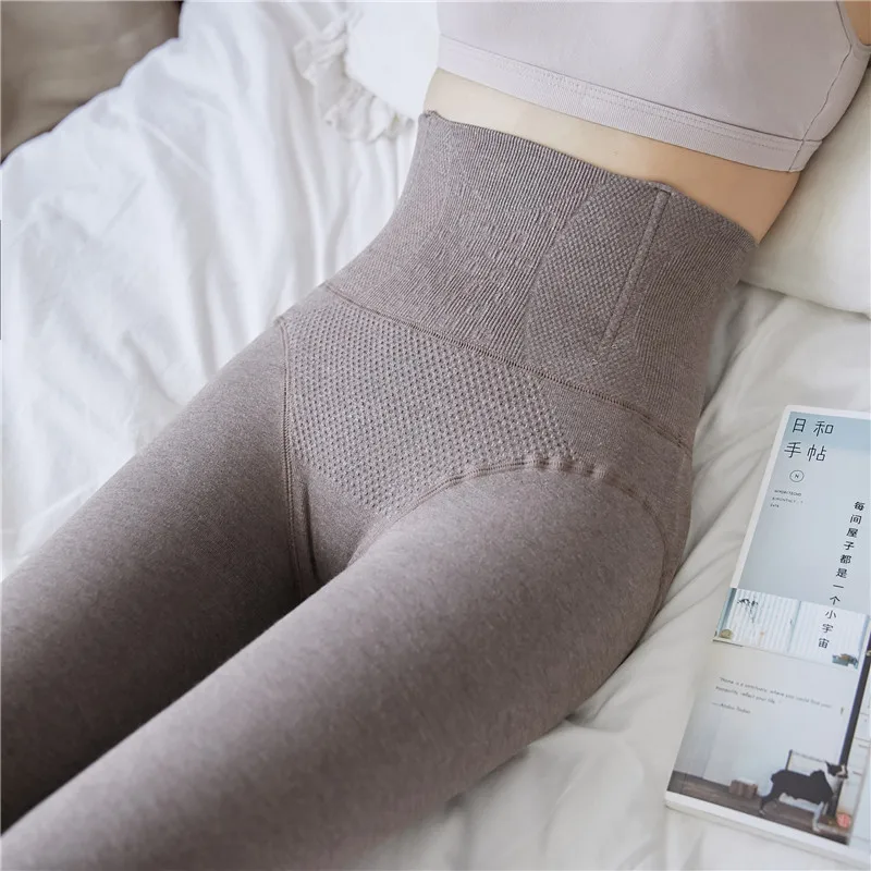 

Winter Women Warm Leggings High Waist Elastic Leggings Girl Solid Plus Thicken Velvet Slim Thermal Legging