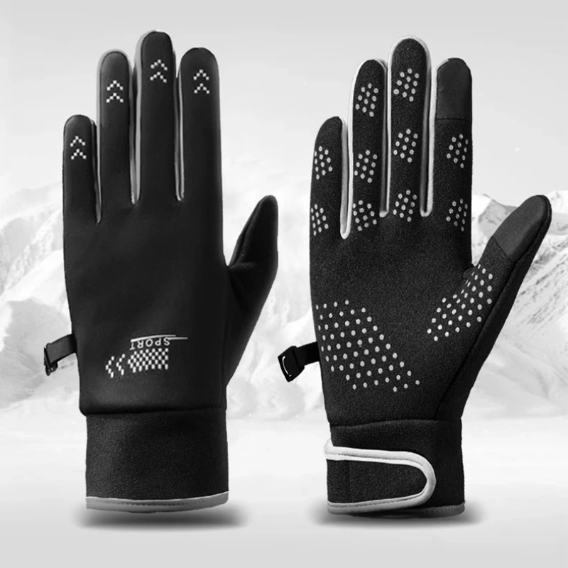 

Touchscreen Enabled Biker Gloves Winter Keep Warm Waterproof Winter Gloves Windproof Guantes De Trabajo Hombre Cycling Velvet