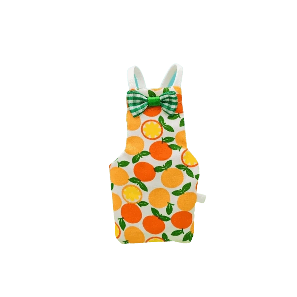 Adjustable Pet Parrot Diaper Breathable Fruit Pattern Bird Nappy with Bowtie Soft Fabric Parrot Flying Clothes Cage-Free Time