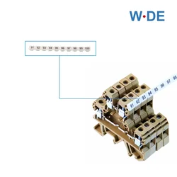 DEK 6 Zack Marker Strips With Standard Numbering With Blank For SAK DIN Rail Terminal Blocks 10Pcs