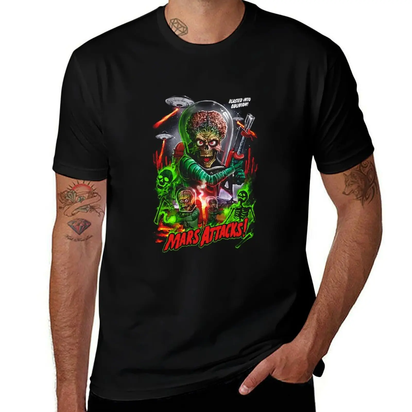 

Mars Attacks T-Shirt croswit shirt man cotton graphic tees customs korean fashion men workout shirt