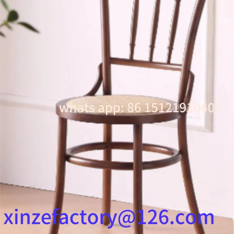 Customizable  House Simple Wabi-sabi Style Bamboo Solid Wood Dining Chair