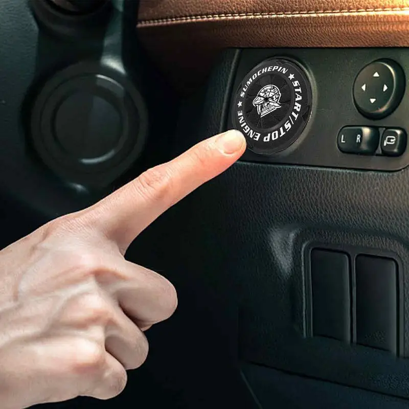 Start Stop Button Cover Anti-Scratch Car Start Engine Protector Auto Switches Caps Zinc Alloy Ignition Button Protector