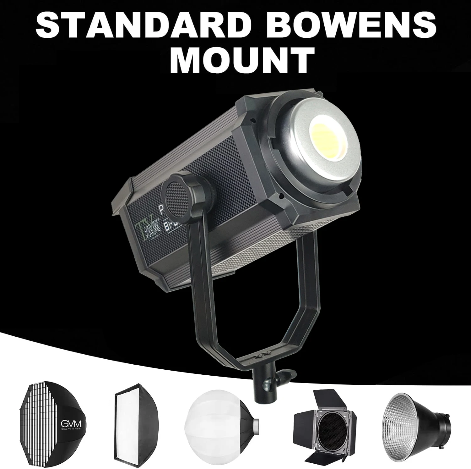 LED COB 300W Video Camera Fill Light 2700-7500K CRI95+ Remote Control Photographic Light for Studio