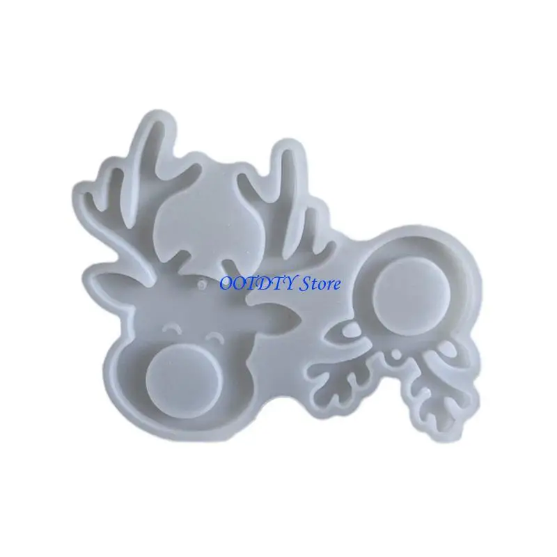 

367A 2 полости оленей силиконовые формы формы для подвесок из смолы для ремесел из эпоксидной смолы