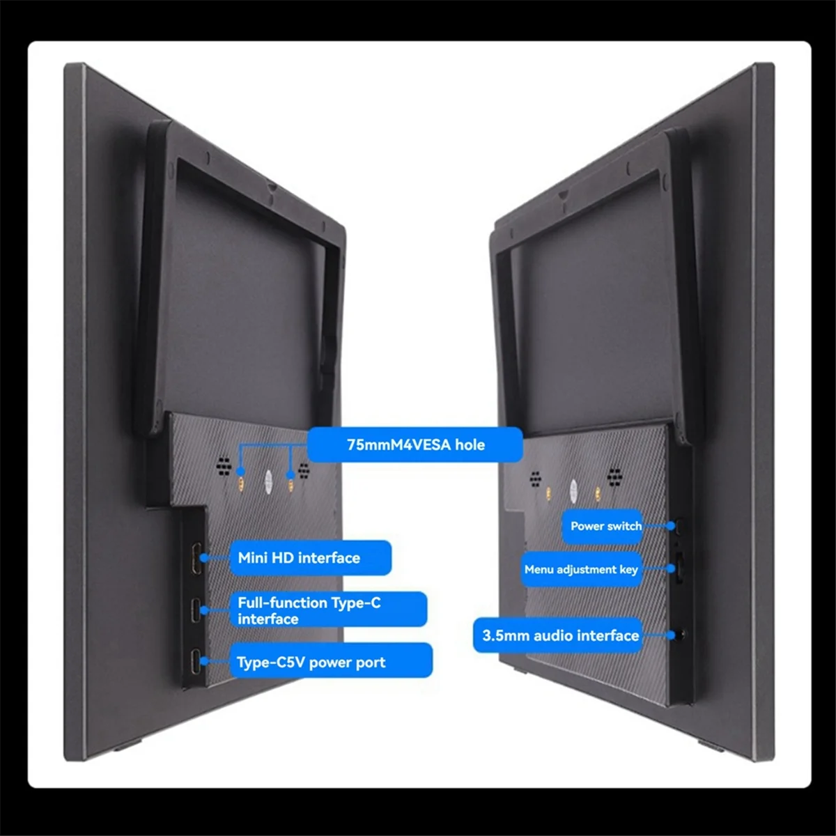 

15,6-дюймовый сенсорный ЖК-экран, портативный интерфейс Type-C/MiniHDMI, IPS-дисплей для Raspberry Pi 5, мобильного телефона, ЕС