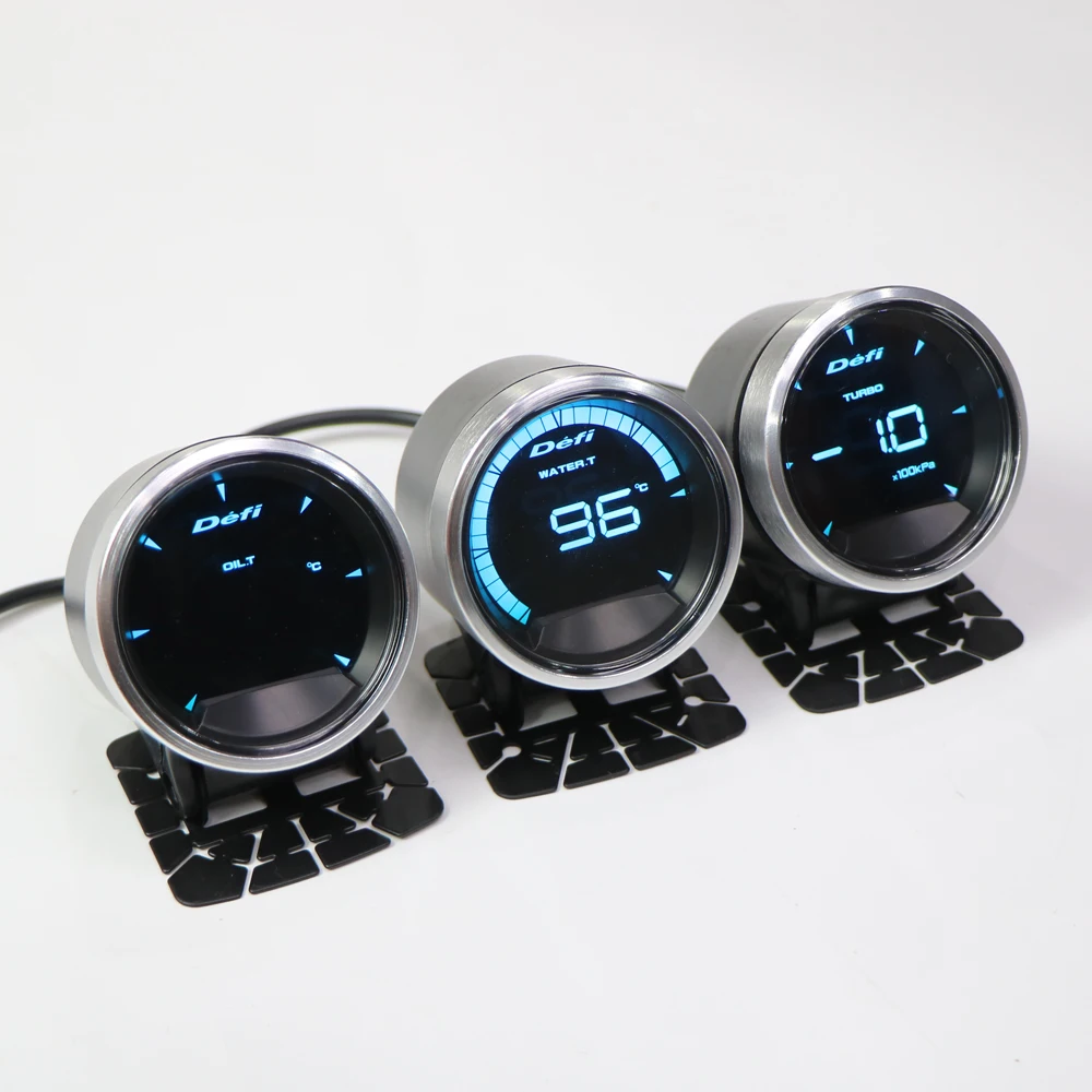 60mm Defi Obd Water Temp Gauge 7 Colors Defi A2 Turbo Boost Oil temp Oil Pressure Voltage RPM Meter With Self-test adjustable