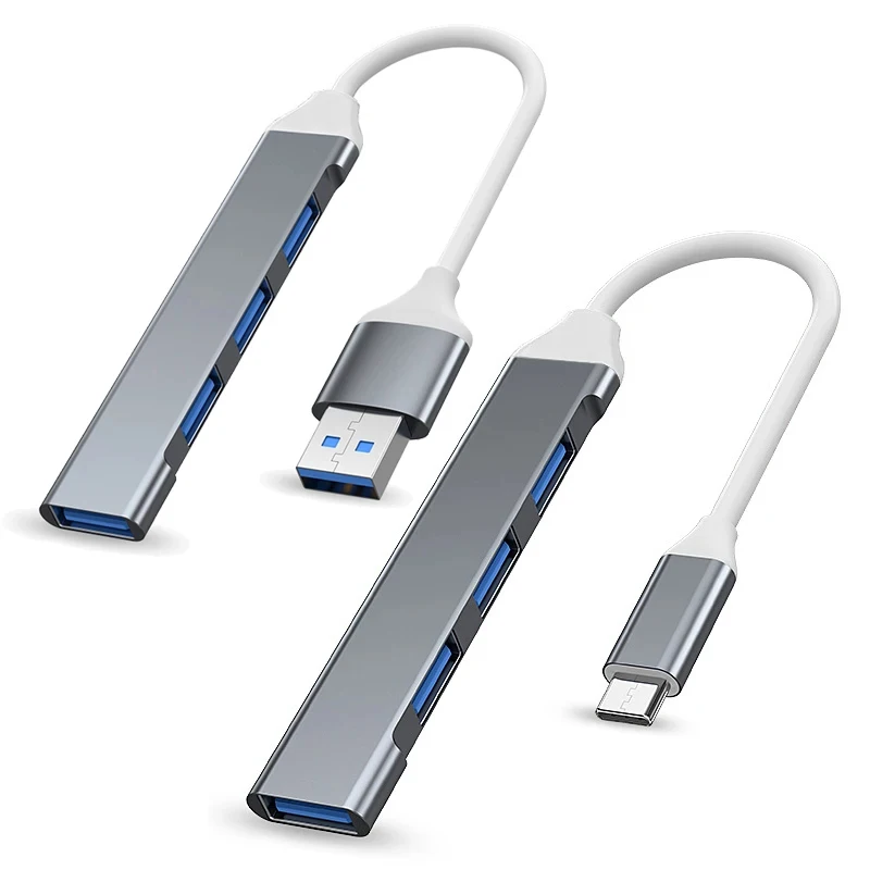 1-3pcs USB 3.0 Hub USB Hub  Type C Dock 4 Port Multi Splitter Adapter OTG Type C HUB for Xiaomi Huawei Macbook Pro USB 3.0 2.0