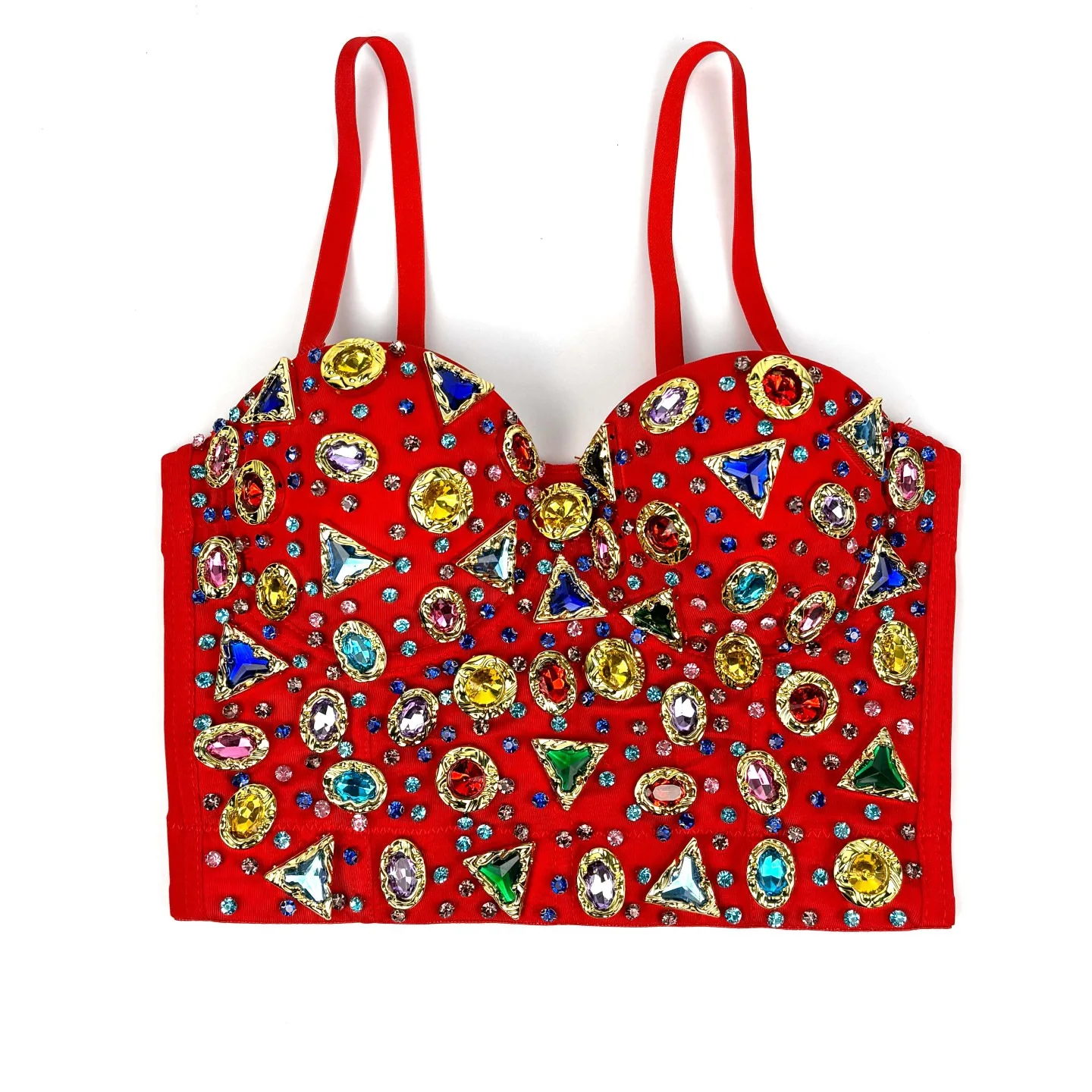 

Dropship Fashion Girls clothing Women Clothes Sweet Memory Colorful Diamond Acrylic Corset for Wearing on the Outside Apparel