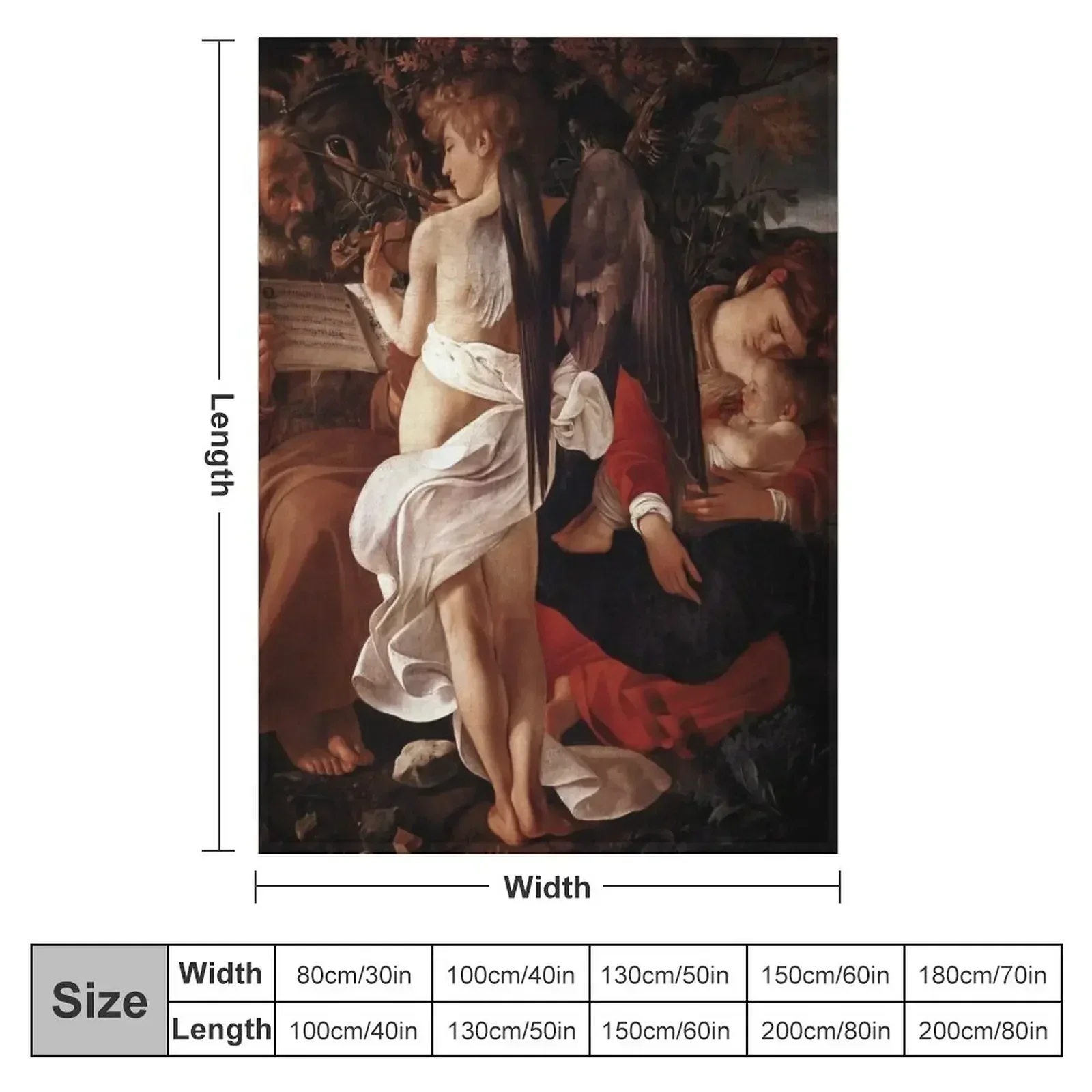 Caravaggio - Rest on the Flight into Egypt Throw Blanket Bed decorative blankets ands manga Single warm winter Blankets