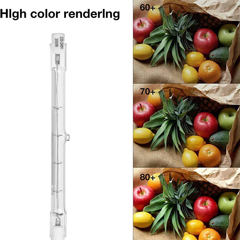 1Piece 100/200/300W Halogen Lamp 118mm Double Ended Linear R7s Halogen Light Bulb AC230V Household Decor R7s Halogen Bulb