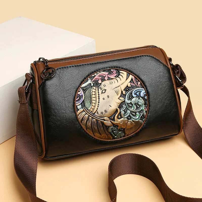 

Новая трехслойная высококачественная женская сумка для мамы — универсальная темпераментная сумка с литературным тиснением, плечом и косым портом