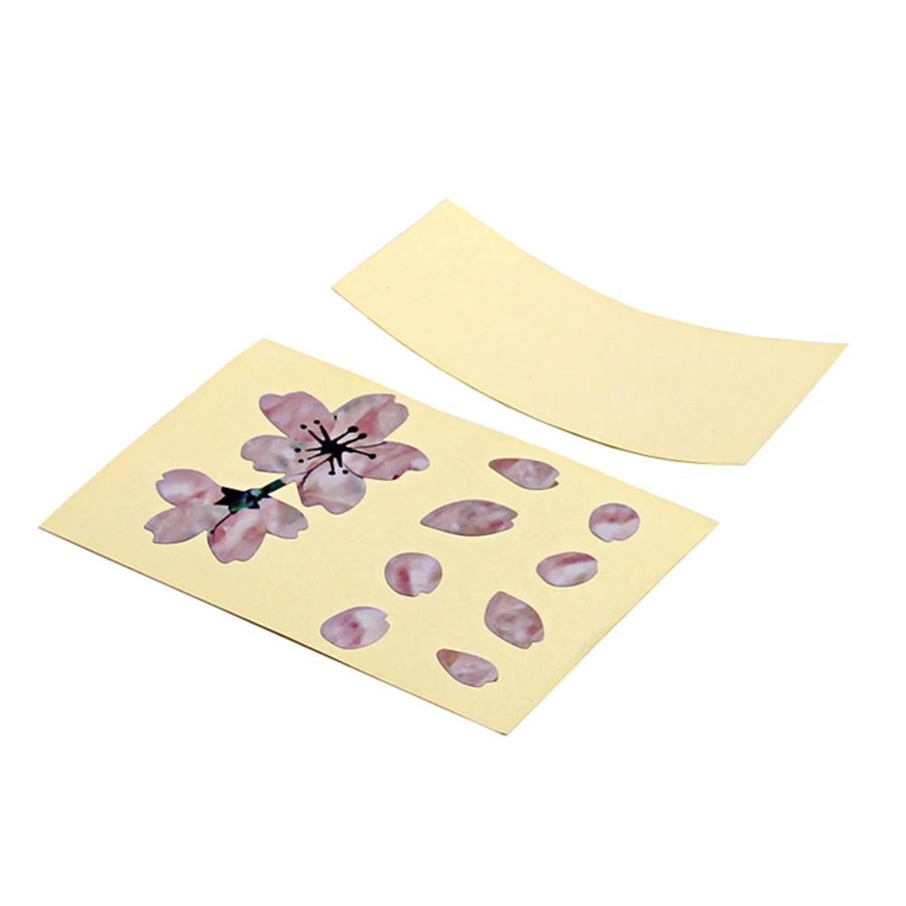 

Cherry Blossom Guitar Sticker Floral Self Adhesive Decoration Decal For Ukulele Bass Light Surface Reusable Restickable Petal