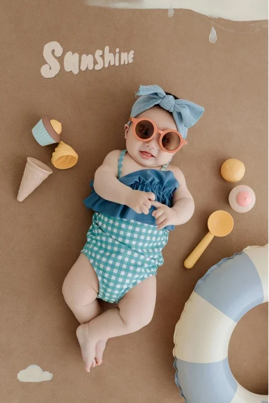 Newborn Baby Photography Props Summer Swimsuit Swimming Ring Decoration Theme Set Fotografia Photoshoot Studio Shoot Photo Props