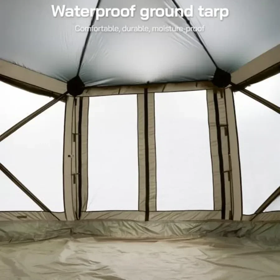 Pop up  Gazebo Tent for Camping 12x12 Feet Sn Tent Outdoor Shade Sn House with Ground Tarp Sn Room with Sidewalls Camping Gaze