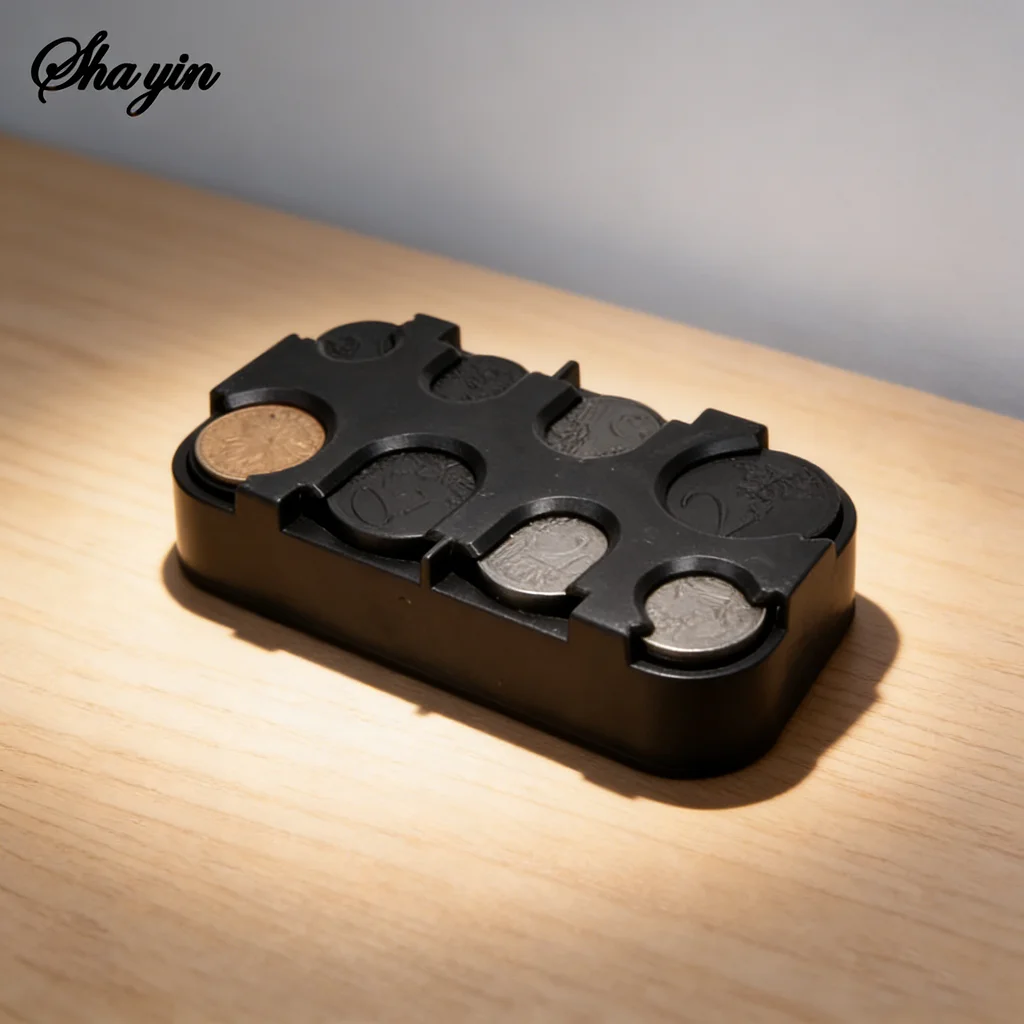 Creative Coin Box, Euro 8 Coin Boxes, Coin Dispenser, Change Storage Box, Coin Savings Box, Coin Organizer