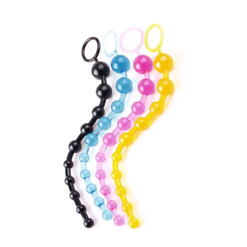 10 beads Soft Rubber Anal Plug Beads Long Orgasm Vagina Clit Pull Ring Ball Butt Toys Adults Women Stimulator Sex Accessories