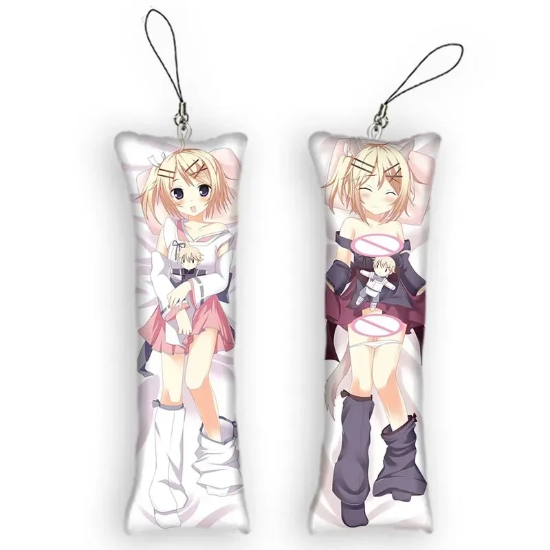 

Fashion4x12cmAnime Keychain VOCALOID Character Cos Mini Dakimakura Pendant HD Print Ornament Cute Otaku Small Body Pillow Pendan