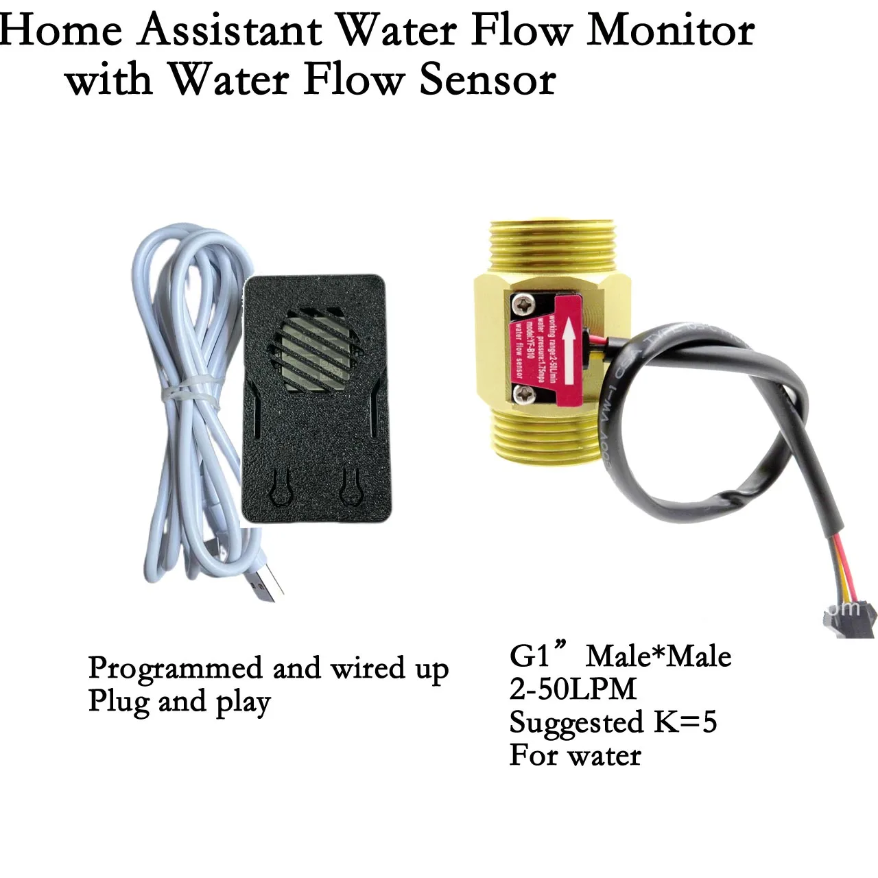 Kit de fluxo wi-fi assistente doméstico, concha de latão/liga, vários tamanhos opcionais, medição de fluxo, hall, sensor de fluxo de água, medidor de vazão de turbina