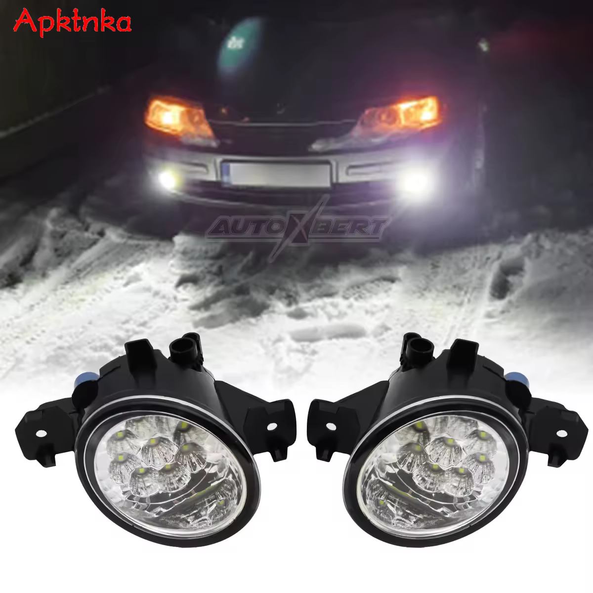 2x faros antiniebla para Renault Symbol Clio Hatchback 2 1998-2004 3 2005-2015 Master 3 Box Chassis 2010-2015 Wind Laguna luz antiniebla LED