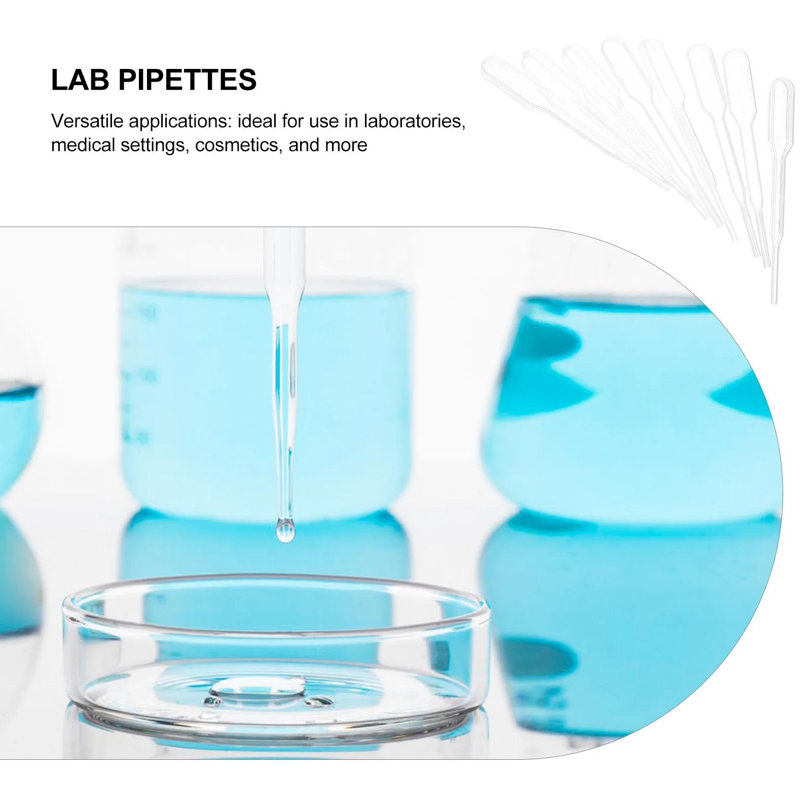 

1000pcs Plastic Transfer Pipettes with Scale for Beakers Glass Bottle Cat Sample Pipette Plastic Teaching