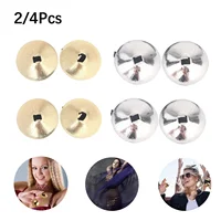 Miwayer 2/4pcs Copper Finger Cymbals, Mini Belly Dancing Finger Cymbals, Musical Instrument Saucers for Dance Lovers