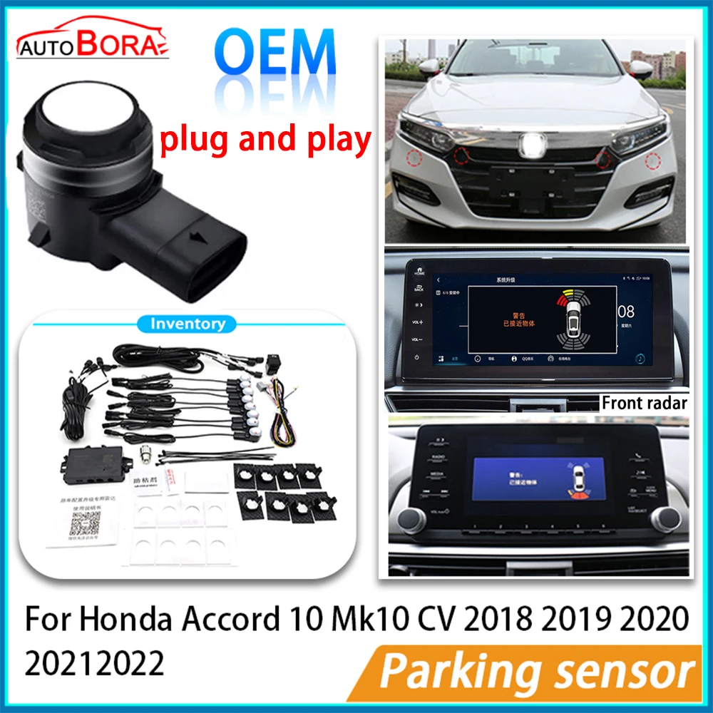 

AutoBora Original OEM Parking Sensor Assistance Backup Radar Buzzer System Rear Front Bumper for Honda Accord 10 Mk10 2018~2022