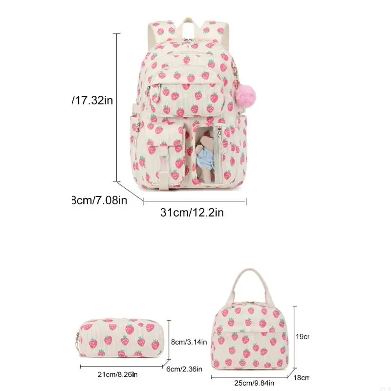 Backpacks Purse for Women Rucksack Ladies Lunch Bag Teen Girl Backpacks Set School Bag Bookbags Fashion Printed Backpacks 20CA