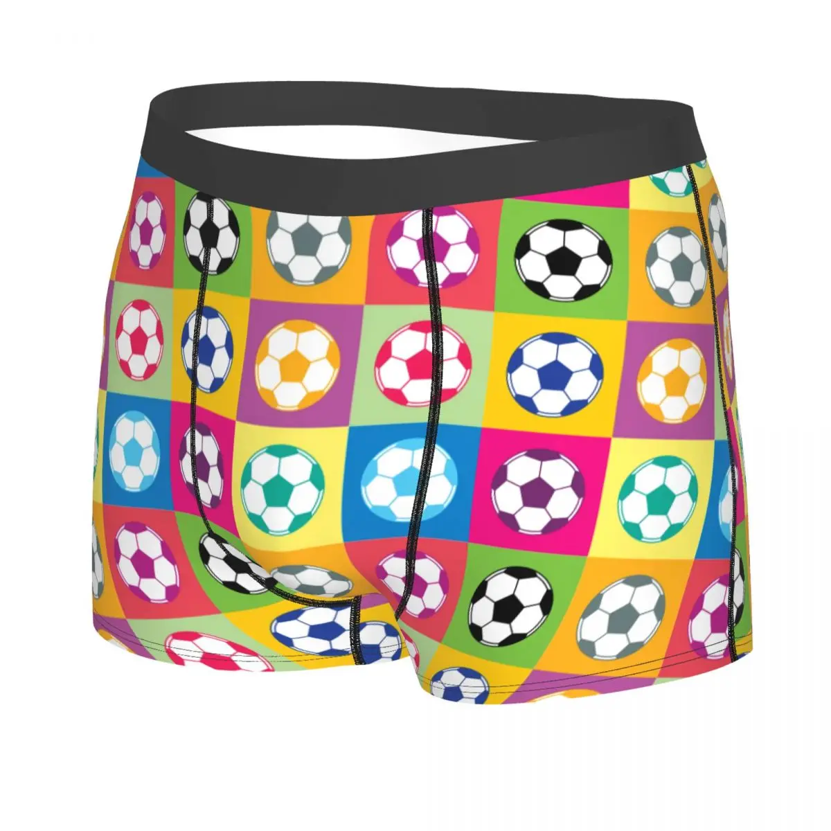 Custom Soccer Balls Lover Football Underwear Men Breathable Sports Gift Boxer Briefs Shorts Panties Soft Underpants For Male