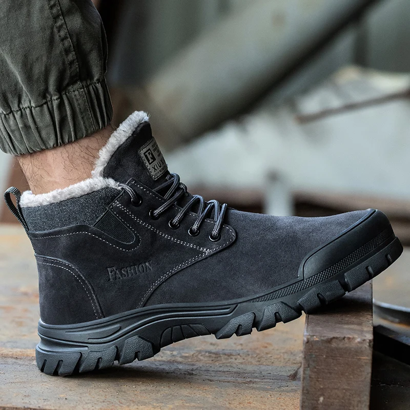 Work SafetyShoes For Men Anti-puncture Indestructible Work Shoes Fashion work shoes Outdoor Work Shoes Steel Toe Cap boots