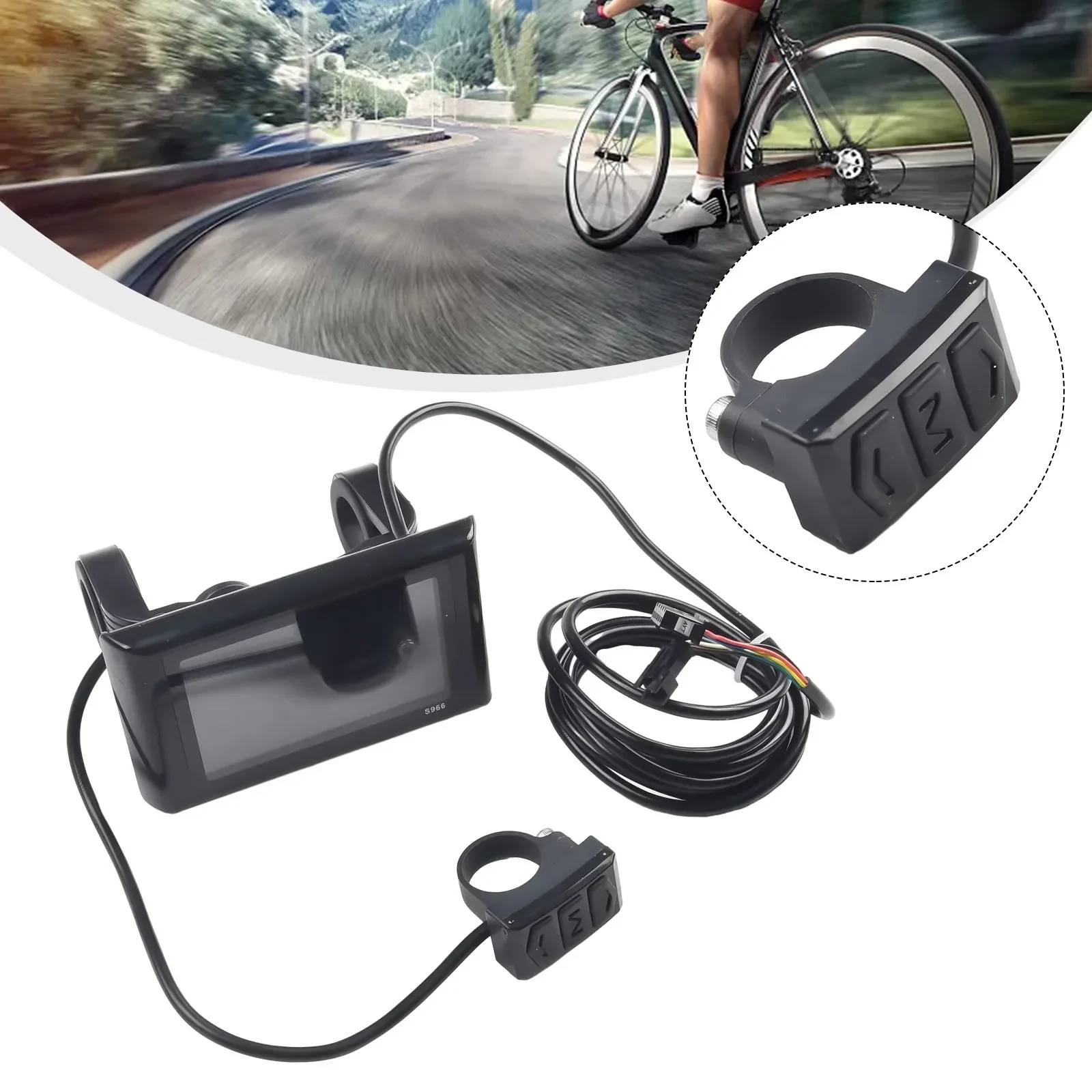 

24-72V Electric Bicycle Diaplay LCD-S966 Colorful Display Control Panel For E-bike E-scooter Communication Protocol No. 2