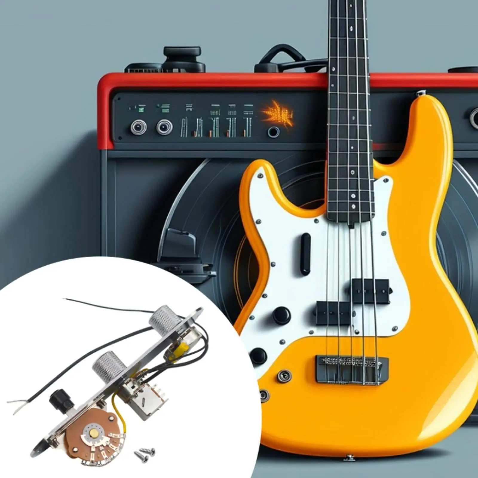 

Guitar Control Plate Control Board 250K Potentiometer Volume Tone Control System with Wiring Guitar Parts Wired Fully Loaded