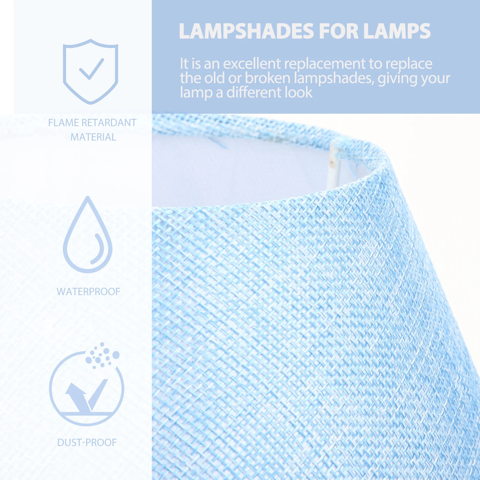 

Linen Lamp Shade E27/E14 Base Drum Style For Desk Floor Wall Table Lamps Replacement Cover Indoor Lighting Decoration