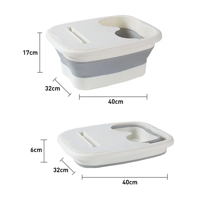 Foldable Footbath Massage Bucket Soaking Bucket Folding Basin  Foot Bath Bucket Household Sauna Bathtub Pedicure Bath Bathtub