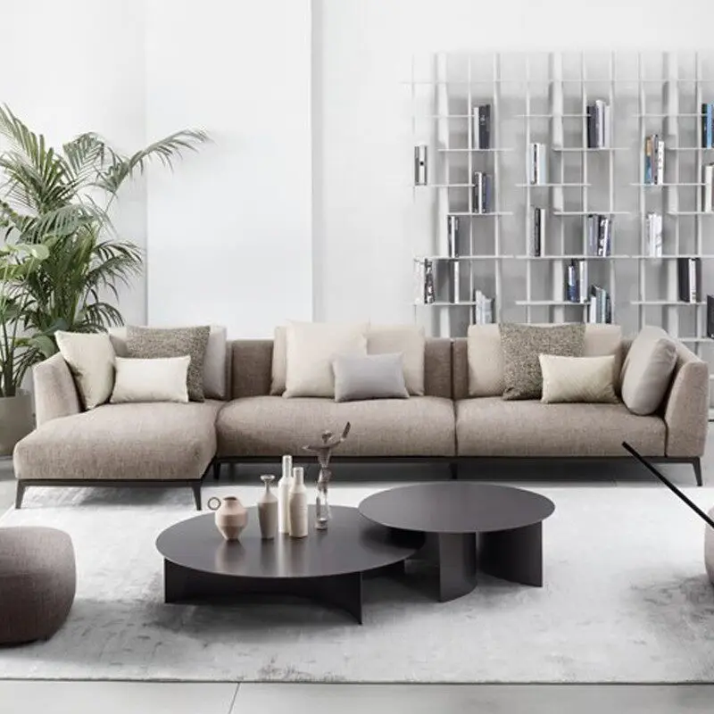 Italian Black Coffee Tables Metal Round Modern Center Coffee Tables Art Sofa Mesa De Centro Sala Mid Century Furniture