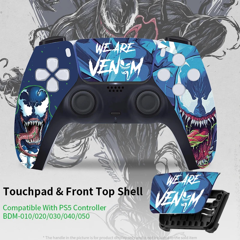 

Limited Venom for PS5 Controller Case Touchpad Gamepad Cover Replacement Front Back Panel Controller Box for BDM-010/020/030/040