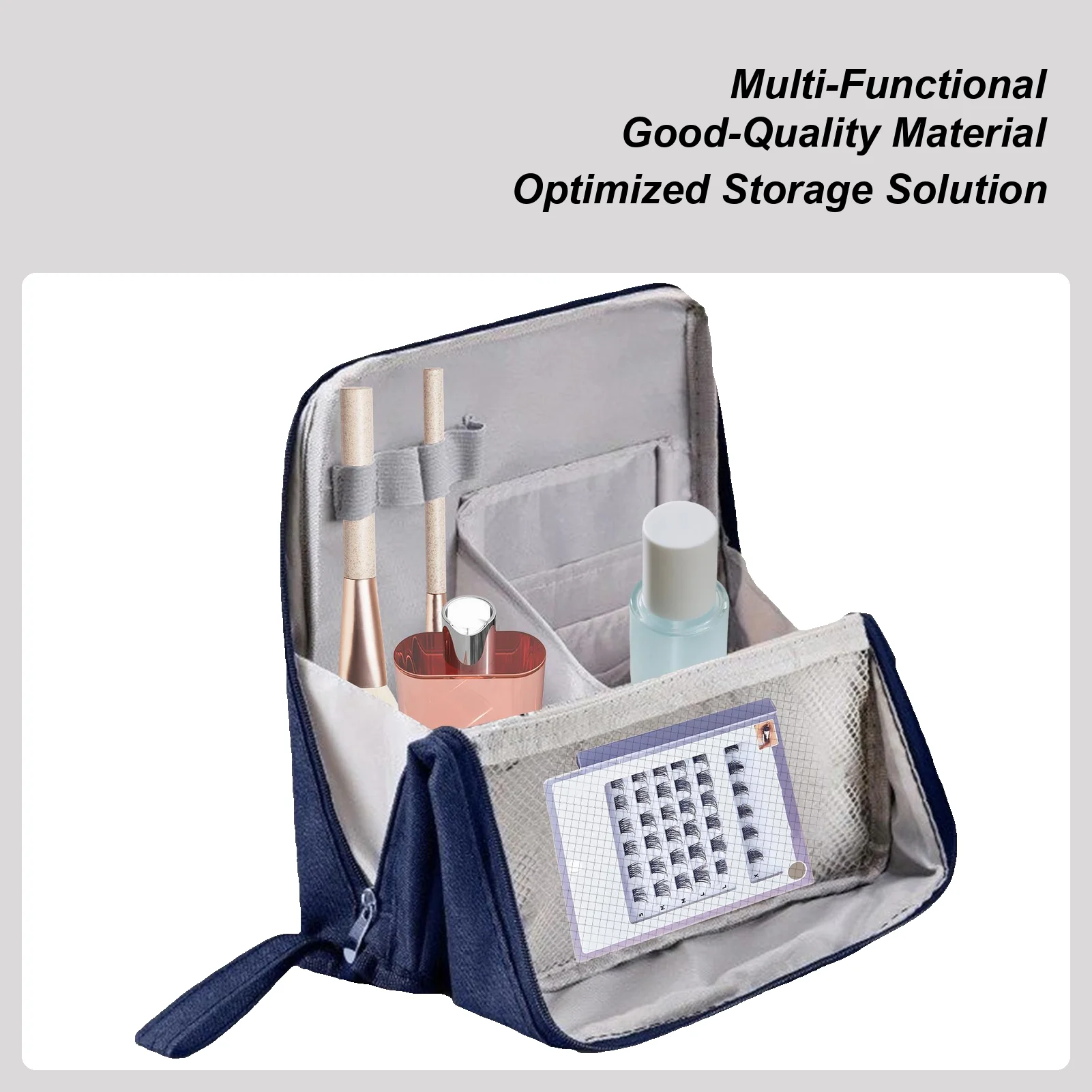 

Cosmetic Travel Bags For Women Large Capacity Waterproof Vertical Makeup Organizer Beauty Tools Accessories For Lipstick