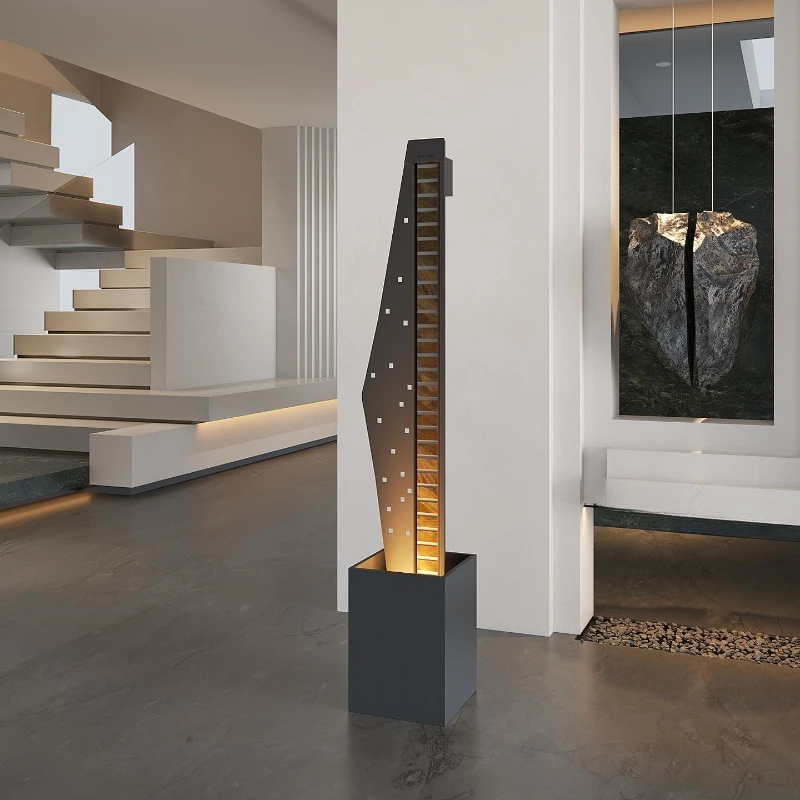 

Water feature, flowing water ornament, lucky humidifier, water curtain wall