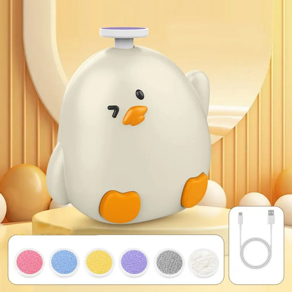 

Cartoon Electric Baby Nail Trimmer Portable Chicken Shape Baby Nail Clipper 6 Replacement Grinding Heads Automatic