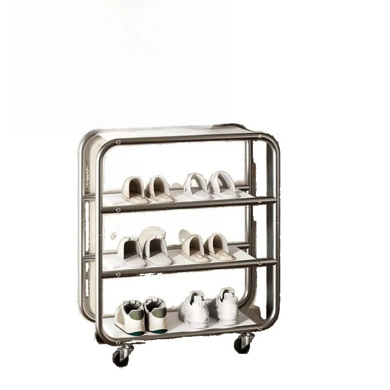 Entrance porch luxury stainless steel storage rack, modular adjustment, space saving, suitable for living room apartment