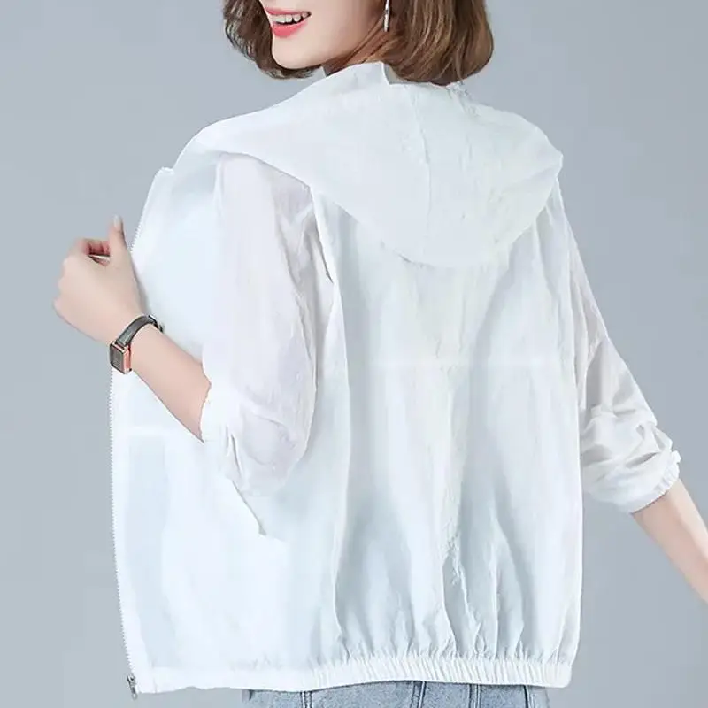Thin Breathable Hooded UV Protection Long Sleeve Coat Summer Outdoor Driving Fishing Casual Sun Wear Supply