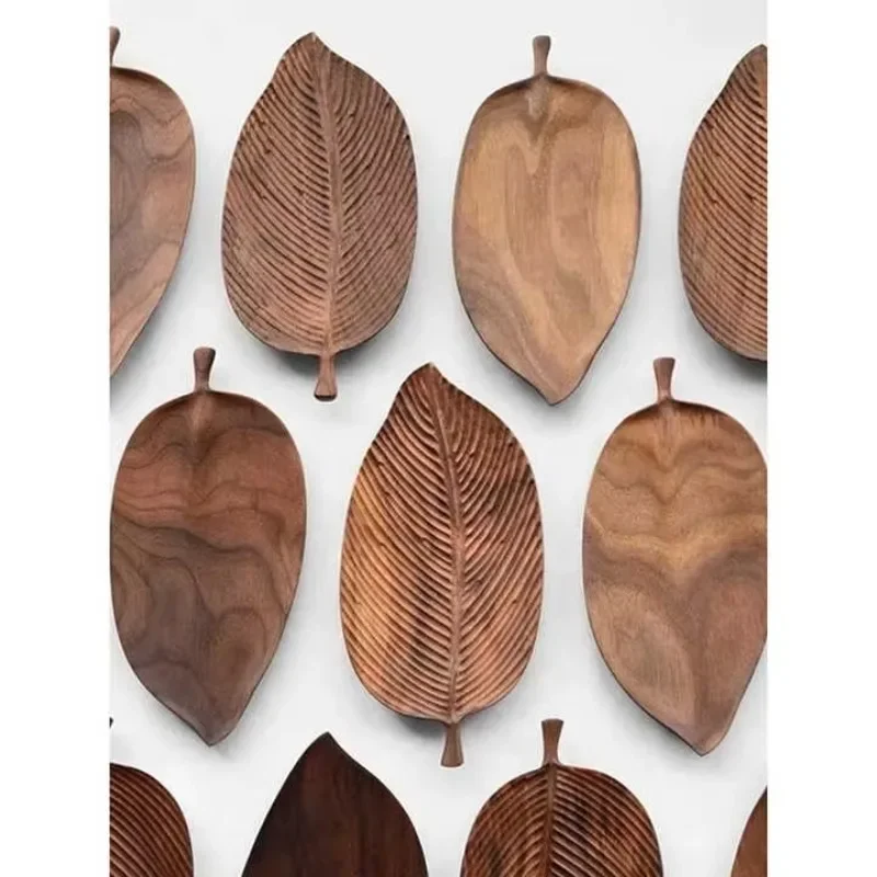 

Wooden serving tray square disc tableware food tea server tableware kitchen