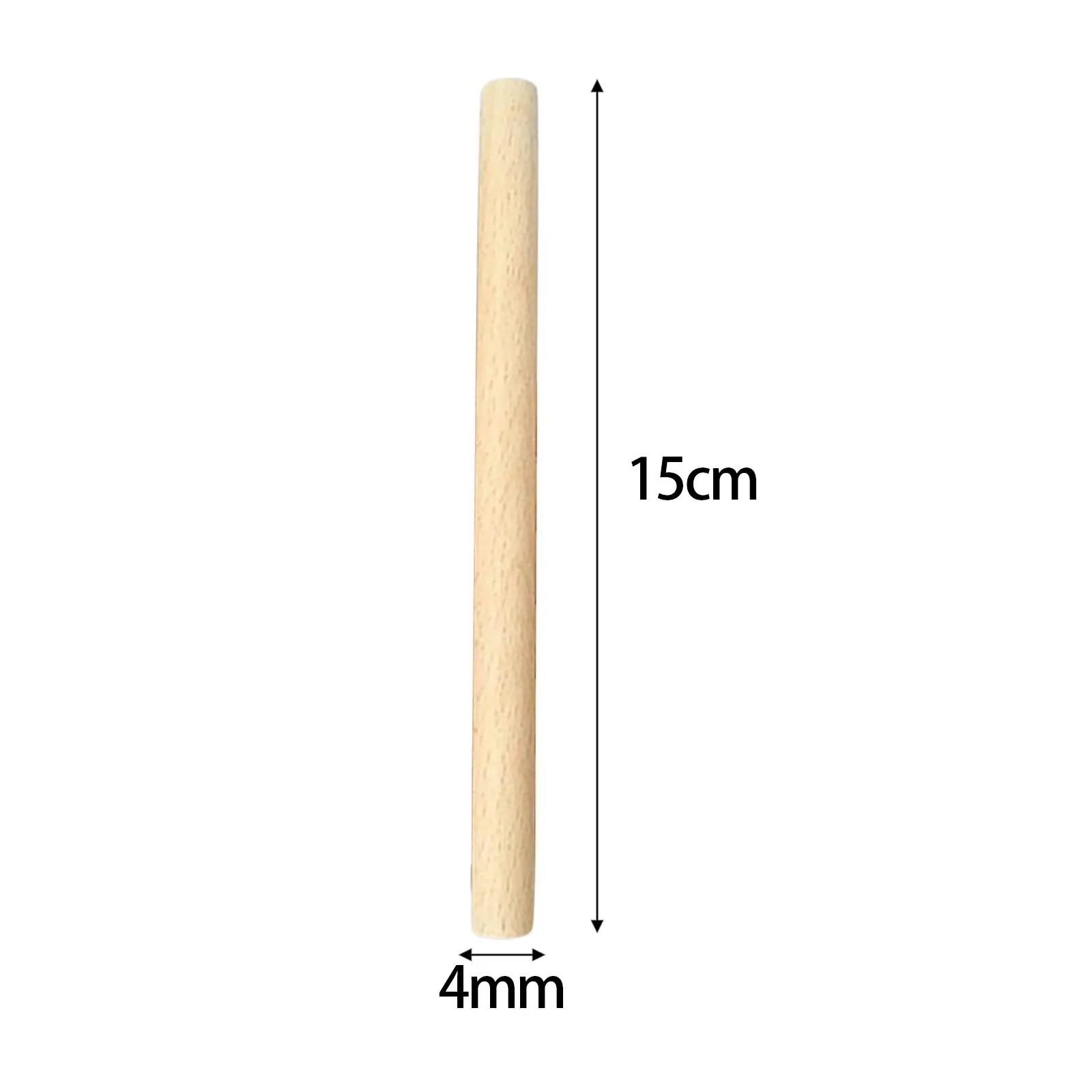 5 x 50 Stück Holzdübelstangen, Holzdübel, runde Holzstäbe zum Basteln, Makramee-Dübel, unlackierte Hartholzstäbe